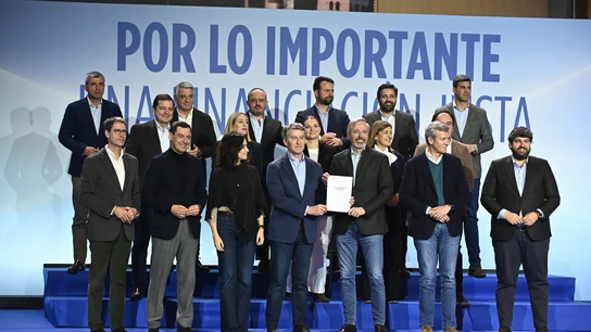 El presidente del Partido Popular, Alberto Núñez Feijóo, junto a sus barones El presidente del Partido Popular, Alberto Núñez Feijóo, junto a sus barones