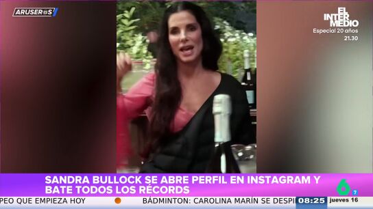  Sandra Bullock bate todos los r&eacute;cords al abrir su perfil en Instagram