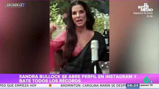 Sandra Bullock bate todos los récords al abrir su perfil en Instagram Sandra Bullock bate todos los récords al abrir su perfil en Instagram