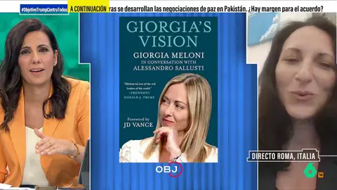 La periodista italiana, Mariangela Pavone, en El Objetivo La periodista italiana, Mariangela Pavone, en El Objetivo