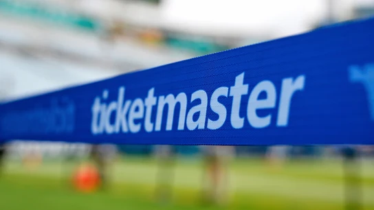 Una cinta con el logo de Ticketmaster Una cinta con el logo de Ticketmaster