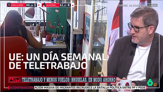 Al Rojo Vivo (16-04-26) Urquizu reflexiona sobre la propuesta de Bruselas del teletrabajo: "La gente que lo ejerce está más satisfecha" Al Rojo Vivo (16-04-26) Urquizu reflexiona sobre la propuesta de Bruselas del teletrabajo: "La gente que lo ejerce está más satisfecha"