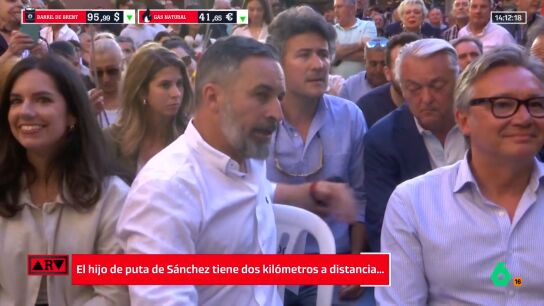 Abascal llama "hijo de puta" a S&aacute;nchez durante los altercados en Granada: "No vamos a permitir el acto con esa gente ah&iacute;"