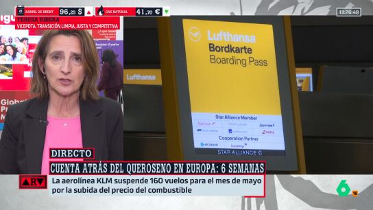 Teresa Ribera, sobre la falta de combustible para aviones: "No es una situaci&oacute;n de absoluta emergencia, pero es preocupante"
