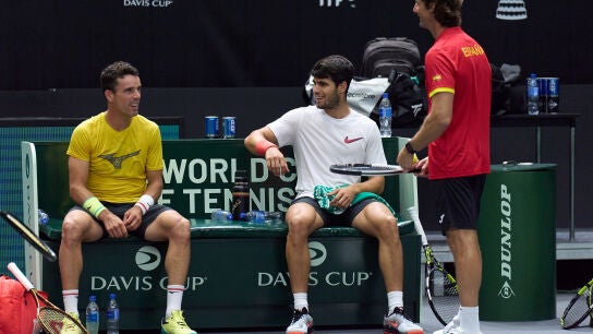 Carlos Alcaraz, Juan Carlos Ferrero y Roberto Bautista Copa Davis 2024