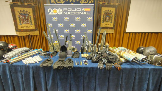 Armas incautadas por la Polic&iacute;a Nacional. 
