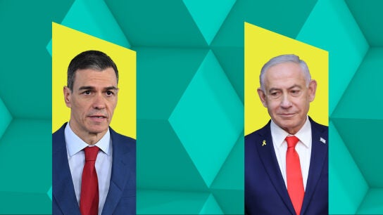 Pedro S&aacute;nchez y Benjamin Netanyahu. 