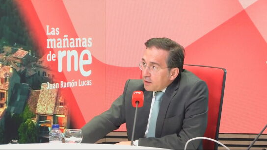 El ministro de Exteriores, Jos&eacute; Manuel Albares, en una entrevista en RNE