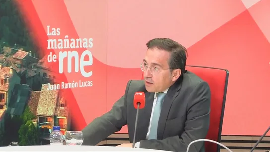 El ministro de Exteriores, José Manuel Albares, en una entrevista en RNE El ministro de Exteriores, José Manuel Albares, en una entrevista en RNE