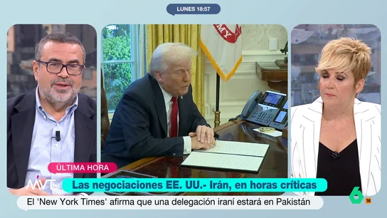 Pedro Rodríguez: "Irán ha descubierto que es mejor enriquecerse con la extorsión en el estrecho que enriqueciendo uranio" Pedro Rodríguez analiza la precaria situación de las conversaciones de paz entre Estados Unidos e Irán y asegura que la "gran aportación" de Trump es haber facilitado que Irán se haya dado cuenta de que "su geografía es el arma más potente".