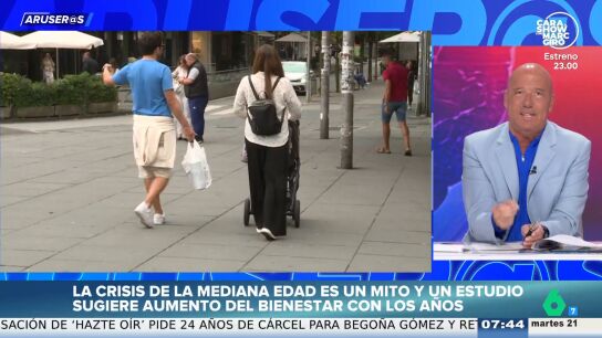 La reacci&oacute;n de Alfonso Ar&uacute;s al saber que la crisis de la mediana edad no existe: "Ya llegar&eacute;is al bienestar que tenemos los de 60 y tantos"