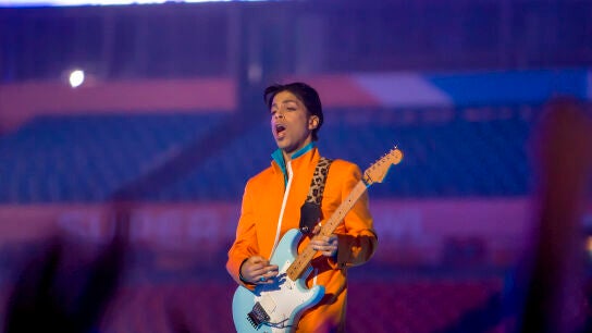 Prince, durante los ensayos previos a su actuaci&oacute;n en la Super Bowl de 2007
