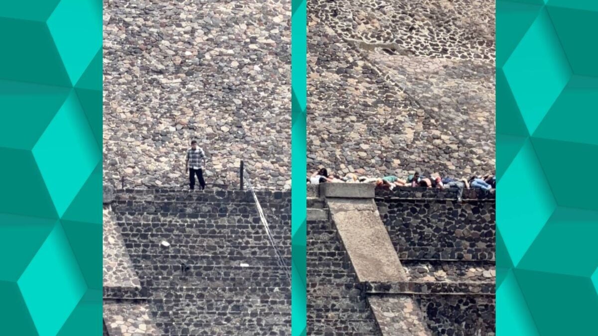 Las imágenes del pánico durante el tiroteo en Teotihuacán (México): 