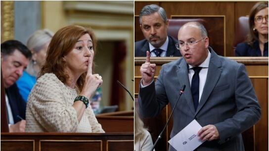 Francina Armengol y Miguel Tellado, en el Congreso de los Diputados