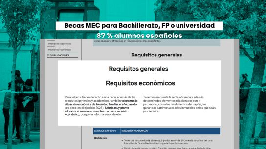 Los requisitos para pedir las becas MEC son económicos, no se antepone a los extranjeros