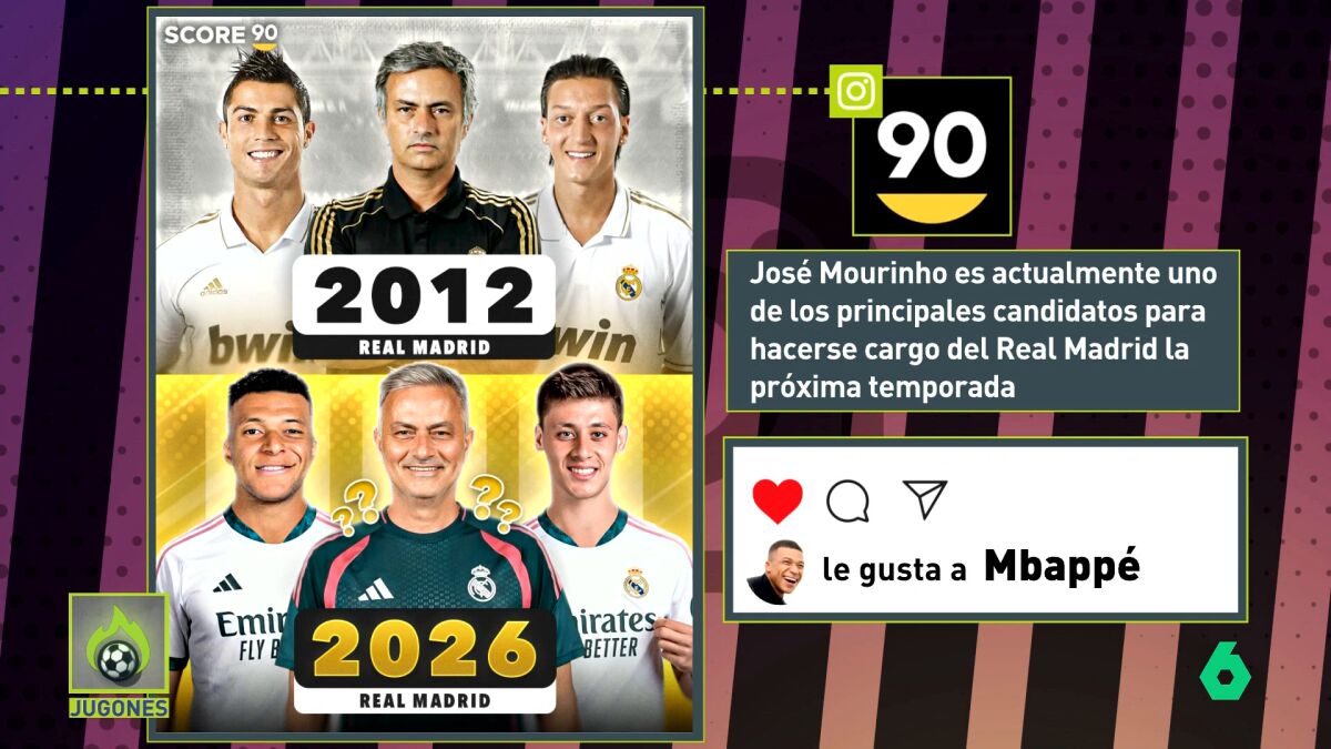 El 'me gusta' de Kylian Mbappé a una publicación que habla del posible regreso de Mourinho al Madrid