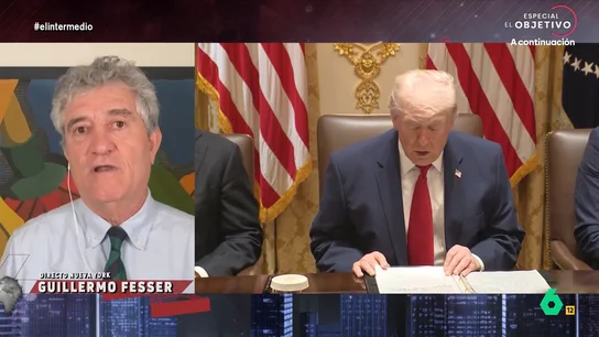 Guillermo Fesser afirma que Trump, con el conflicto con Irán, ha buscado "tapar con una guerra de fuera las miserias internas" El corresponsal señala que la gente ya ve los "faroles" del presidente de Estados Unidos y que, además, su popularidad está en mínimos históricos.