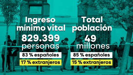 Solo el 17% de las personas que reciben el IMV son extranjeras