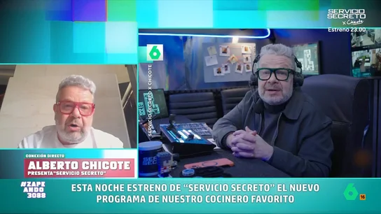 Alberto Chicote da más detalles sobre 'Servicio Secreto' Desde Sevilla, Alberto Chicote nos habla con los "nervios del estreno" qué nos vamos a encontrar en su nuevo programa, 'Servicio Secreto', con muchas sorpresas tanto para los espectadores, como para los restaurantes que visita.