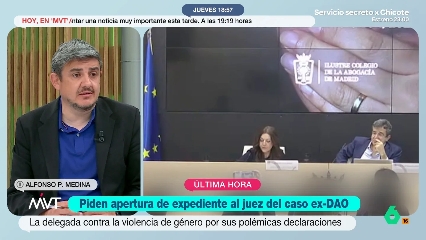 Alfonso Pérez Medina desvela la reacción del juez del exDAO tras su polémica conferencia Alfonso Medina explica en Más Vale Tarde que antes de que laSexta publicara la noticia sobre la polémica conferencia del juez Maman, el magistrado fue informado y "no quiere hacer declaraciones".