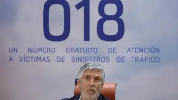 El ministro del Interior, Fernando Grande-Marlaska, durante la presentación del teléfono 018 de atención a las vícitmas de accidentes de tráfico. El ministro del Interior, Fernando Grande-Marlaska, durante la presentación del teléfono 018 de atención a las vícitmas de accidentes de tráfico.