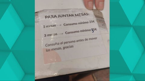 Obligatorio un consumo m&iacute;nimo para sentarse a la mesa: "Esto no es una ONG, es un bar"