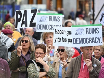 Concentraci&oacute;n contra la guerra en Madrid