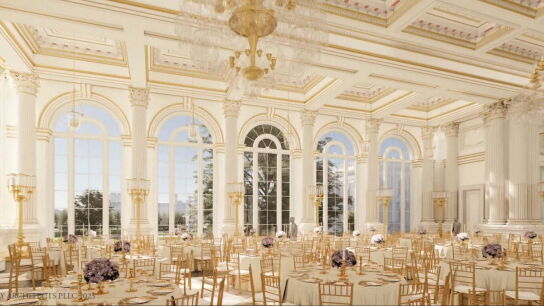 Imagen de c&oacute;mo quedar&iacute;a el sal&oacute;n de baile de Trump