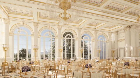 Imagen de c&oacute;mo quedar&iacute;a el sal&oacute;n de baile de Trump