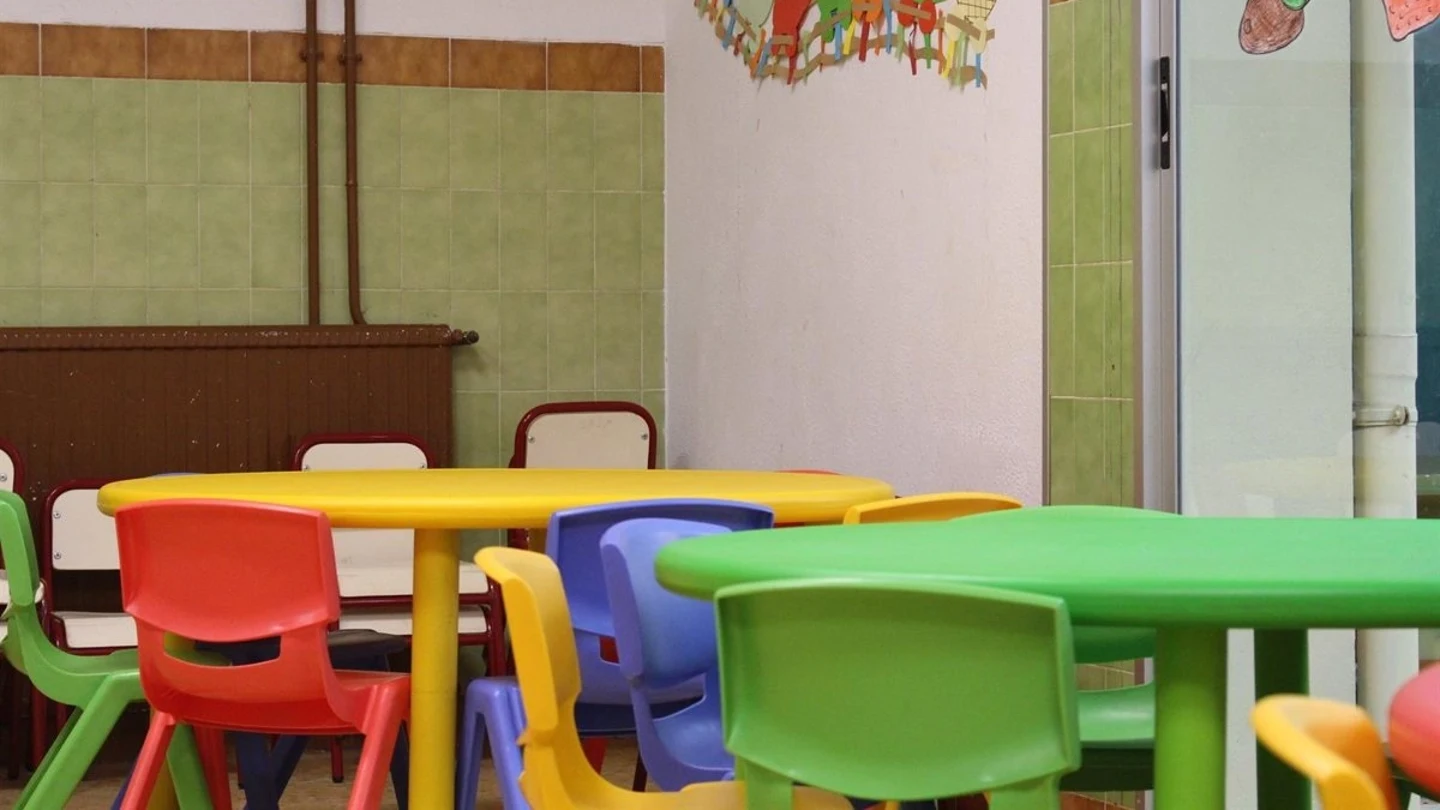 Imagen de archivo de un aula infantil. Imagen de archivo de un aula infantil.