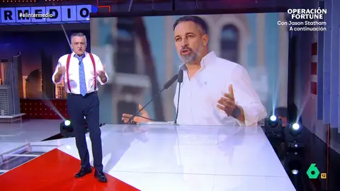 Wyoming, sobre los insultos de Abascal contra Sánchez y Grande-Marlaska: "Abren la puerta y legitiman todo tipo de violencia" Para el presentador de El Intermedio ha dado un paso más "en la degradación de nuestra democracia". Wyoming expone que, además, solo sirven son una falta de respeto grave y deshumanizan al rival político.