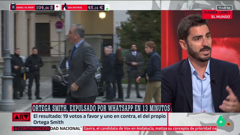 Juanma Lamet desvela cu&aacute;l es el problema de Ortega Smith: "Vox tambi&eacute;n tiene informaci&oacute;n sobre &eacute;l"
