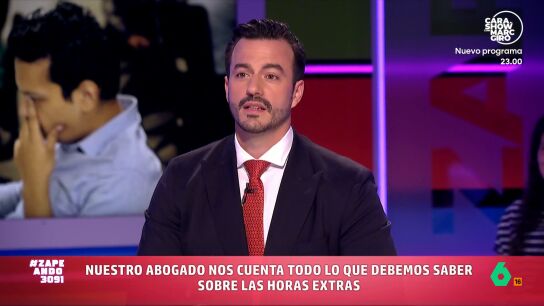 Los trabajadores suelen tener dudas con respecto a sus derechos en torno a las horas extra y el horario. El abogado laboralista Ignacio de la Calzada visita Zapeando para responder a las cuestiones m&aacute;s habituales. 