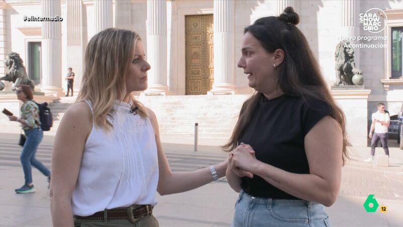 irene moreno protesta en el congreso