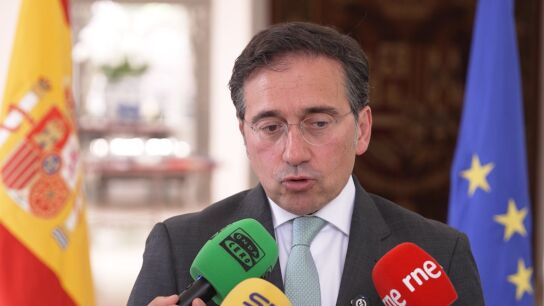 El ministro de Asuntos Exteriores, Jos&eacute; Manuel Albares, este martes en Rep&uacute;blica Dominicana.