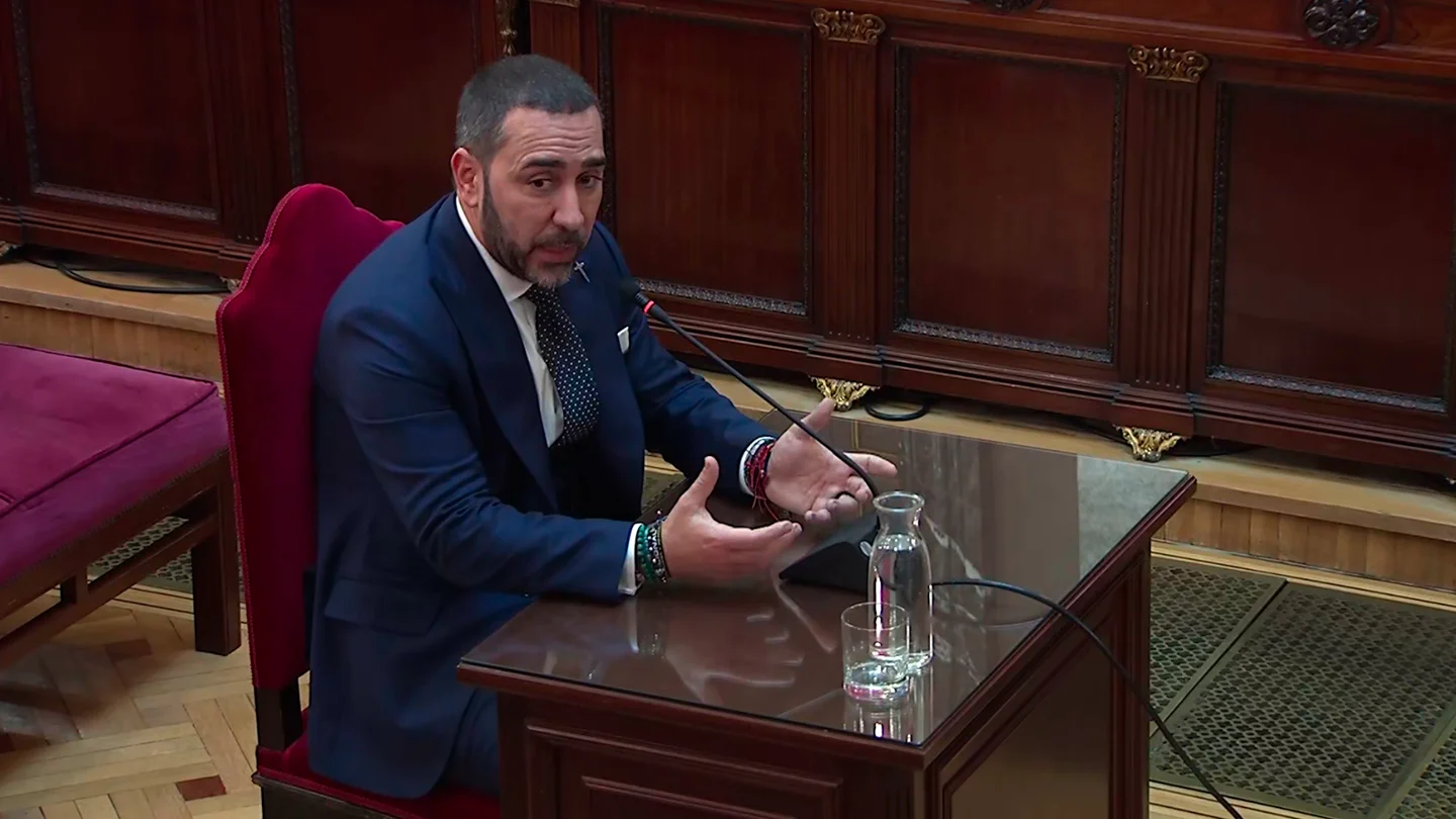 El empresario Víctor de Aldama, durante su declaración ante el Tribunal Supremo El empresario Víctor de Aldama, durante su declaración ante el Tribunal Supremo
