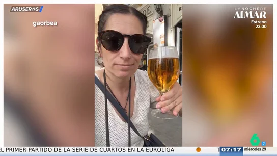 Una mujer abre debate en redes y en el plató de Aruser@s con una caña de Madrid: "¿Para quién esto es doble?" Una mujer abre debate en redes y en el plató de Aruser@s con una caña de Madrid: "¿Para quién esto es doble?"