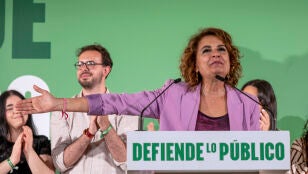 Imagen de la candidata del PSOE a la Junta de Andaluc&iacute;a, Mar&iacute;a Jes&uacute;s Montero, en un acto en Ja&eacute;n el pasado 23 de abril. 