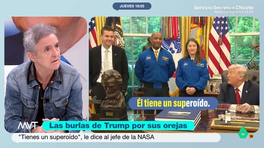 Ramoncín sentencia a Trump después de burlarse de las orejas del jefe de la NASA: "Tiene feo el corazón" El presidente de EEUU ha vuelto a protagonizar un polémico momento cuando ha decidido reírse públicamente de las orejas de Jared Isaacman durante el encuentro que ha tenido en la Casa Blanca con los astronautas del Artemis 2.