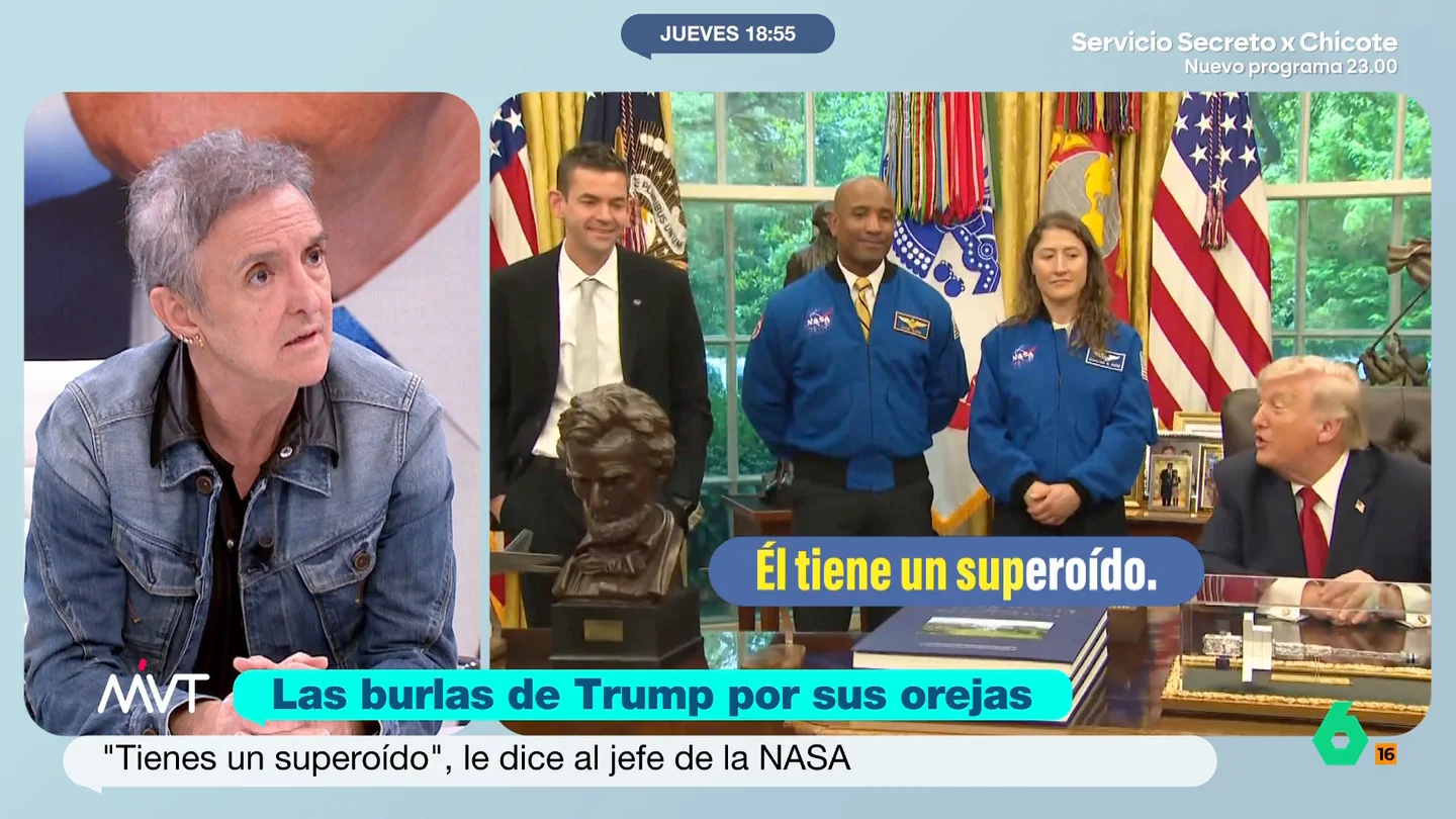Ramoncín sentencia a Trump después de burlarse de las orejas del jefe de la NASA: "Tiene feo el corazón" El presidente de EEUU ha vuelto a protagonizar un polémico momento cuando ha decidido reírse públicamente de las orejas de Jared Isaacman durante el encuentro que ha tenido en la Casa Blanca con los astronautas del Artemis 2.