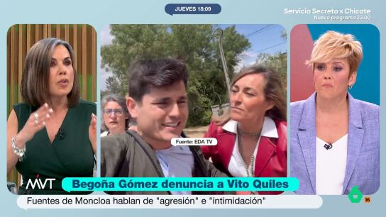 Bea de Vicente explica en este v&iacute;deo las posibilidades de que prosperen tanto la denuncia de Bego&ntilde;a G&oacute;mez a Vito Quiles, como la del agitador a la mujer del presidente del Gobierno tras el incidente en Las Rozas.