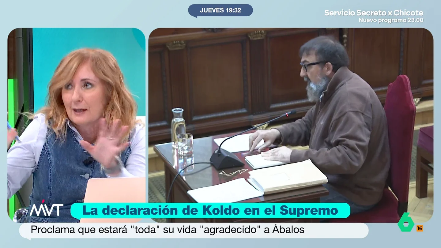 "El bombero Koldo no le va a pisar la manguera al otro bombero Ábalos": Mayte Alcaraz analiza su declaración en el Supremo Mayte Alcaraz valora en este vídeo los principales puntos de la declaración de Koldo García en el Supremo, desde sus ataques a Jésica Rodríguez al momento en que reconoce que las "chistorras" eran billetes de 500 euros.