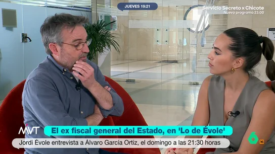 Jordi Évole, sobre su entrevista al ex fiscal general del Estado: "Tiene ganas de defenderse, de volver a explicar su verdad" El próximo domingo a las 21:30 h se emite en laSexta la entrevista en exclusiva que el periodista ha hecho a Álvaro García Ortiz en su programa 'Lo de Évole'. Este, además, es el último programa de la temporada.