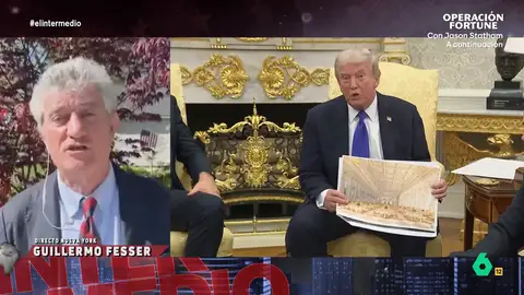 Guillermo Fesser afirma que Trump está aprovechando el intento de atentado "para desviar el foco de Irán" Guillermo Fesser explica en este vídeo cómo el atentado contra Donald Trump en la cena de corresponsales ha llevado a la Casa Blanca a aumentar la presión sobre la construcción del salón en la Casa Blanca, "esencial para la seguridad" del presidente.