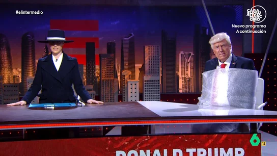 'Melania Trump' le quita El Intermedio a Wyoming: "Voy a hacer chistes de gente muy tonta que se ríe de mí y mi familia" Cristina Gallego se convierte en la primera dama de Estados Unidos ya que, después de amenazar a Jimmy Kimmel, quiere arrebatarle el programa a Wyoming debido a los chistes que hace sobre Donald Trump y sobre ella.
