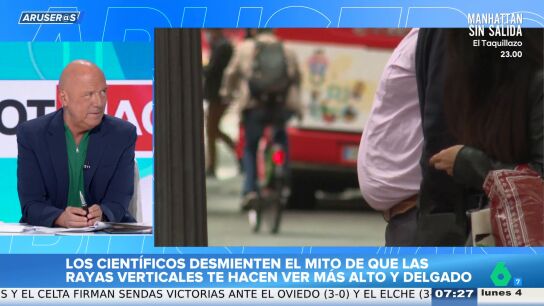 Alfonso Ar&uacute;s, sobre el estudio que desmiente el mito de que las rayas verticales te hacen ver m&aacute;s alto y delgado: "Discrepo"