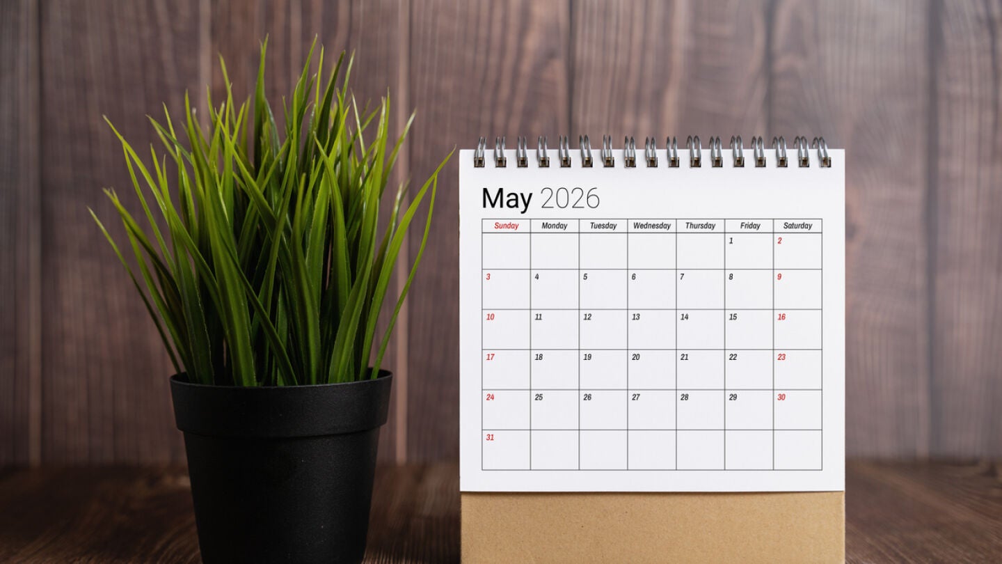 Calendario de mayo de 2026