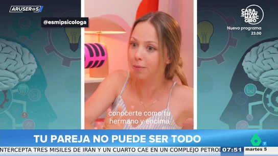Una psicóloga advierte sobre las relaciones: "No busques a tu mejor amiga en tu pareja, porque te vas a pasar toda tu relación frustrada" Una psicóloga advierte sobre las relaciones: "No busques a tu mejor amiga en tu pareja, porque te vas a pasar toda tu relación frustrada"