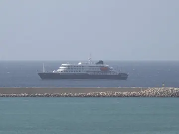 El crucero MV Hondius en Cabo Verde El crucero MV Hondius en Cabo Verde