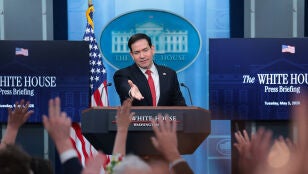 El secretario de Estado de Estados Unidos, Marco Rubio, comparece ante la prensa